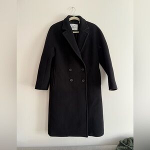 Aritzia The Slouch™ Coat - Soft Wool Cashmere. Size XS. Black. Regular length.